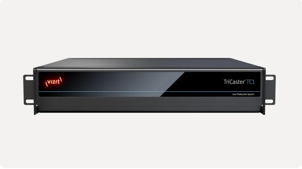Système de production live TriCaster TC1 tout-en-un avec 16 entrées, streaming 4K UHD 60p et intégration Skype TX